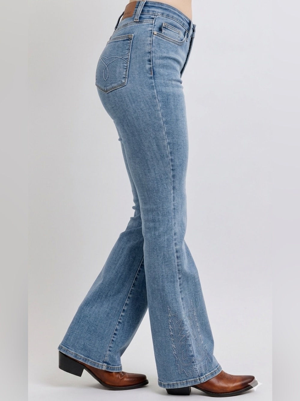 Judy Blue Western Embroidered High Waist Flare Jeans JB88606 - Size 15/32 NWT